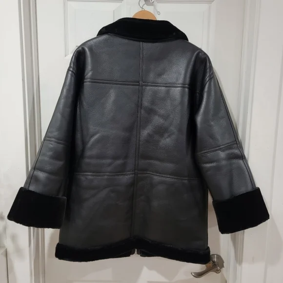 Rebecca Minkoff Ladies' Faux Leather Car Coat - Picture 5 of 10